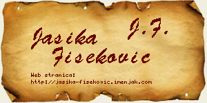 Jasika Fišeković vizit kartica